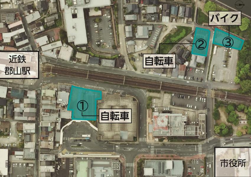 仮設駐輪場(サイクルパーク郡山三の丸)