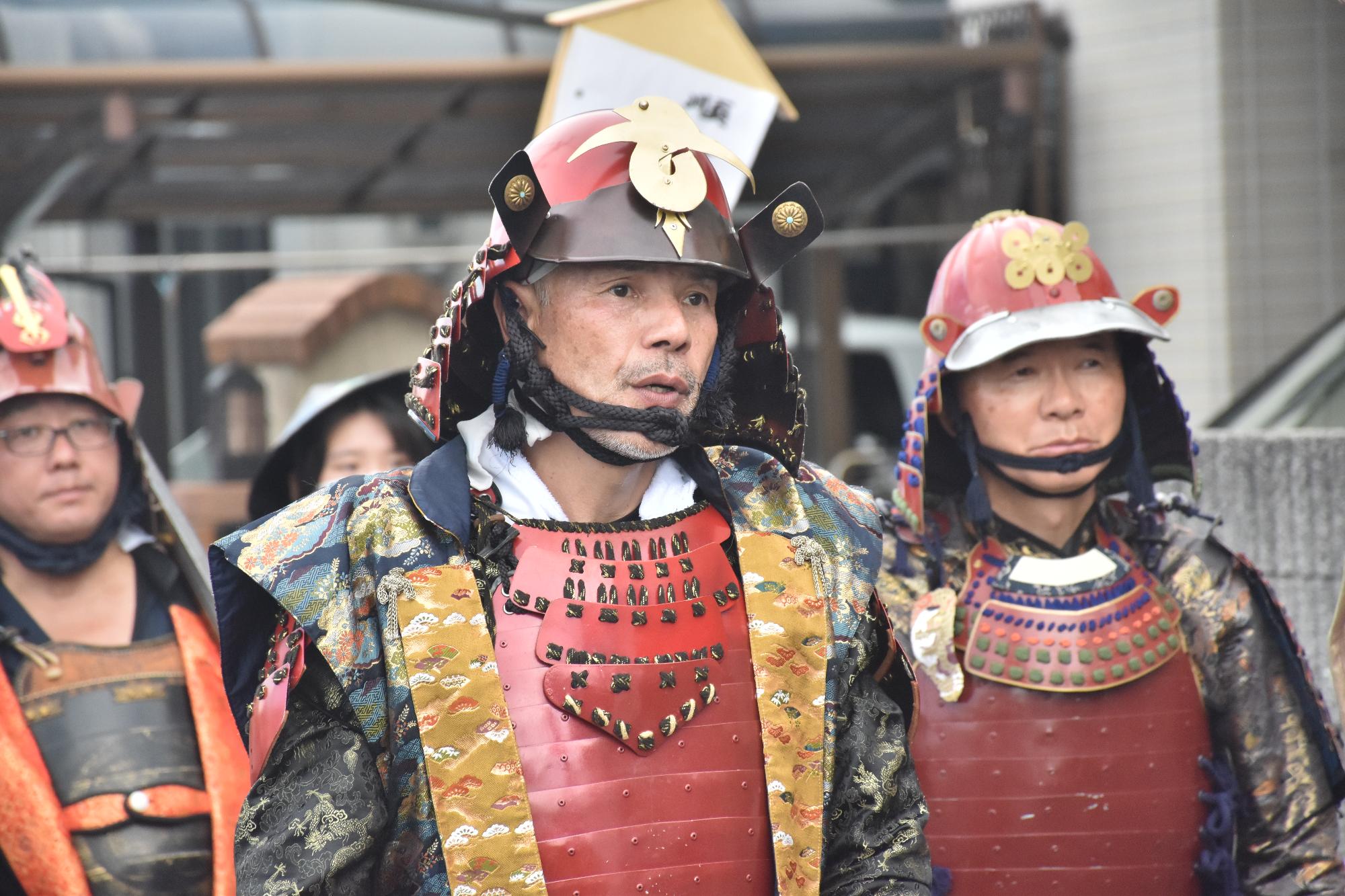 筒井順慶まつりでの行列の様子