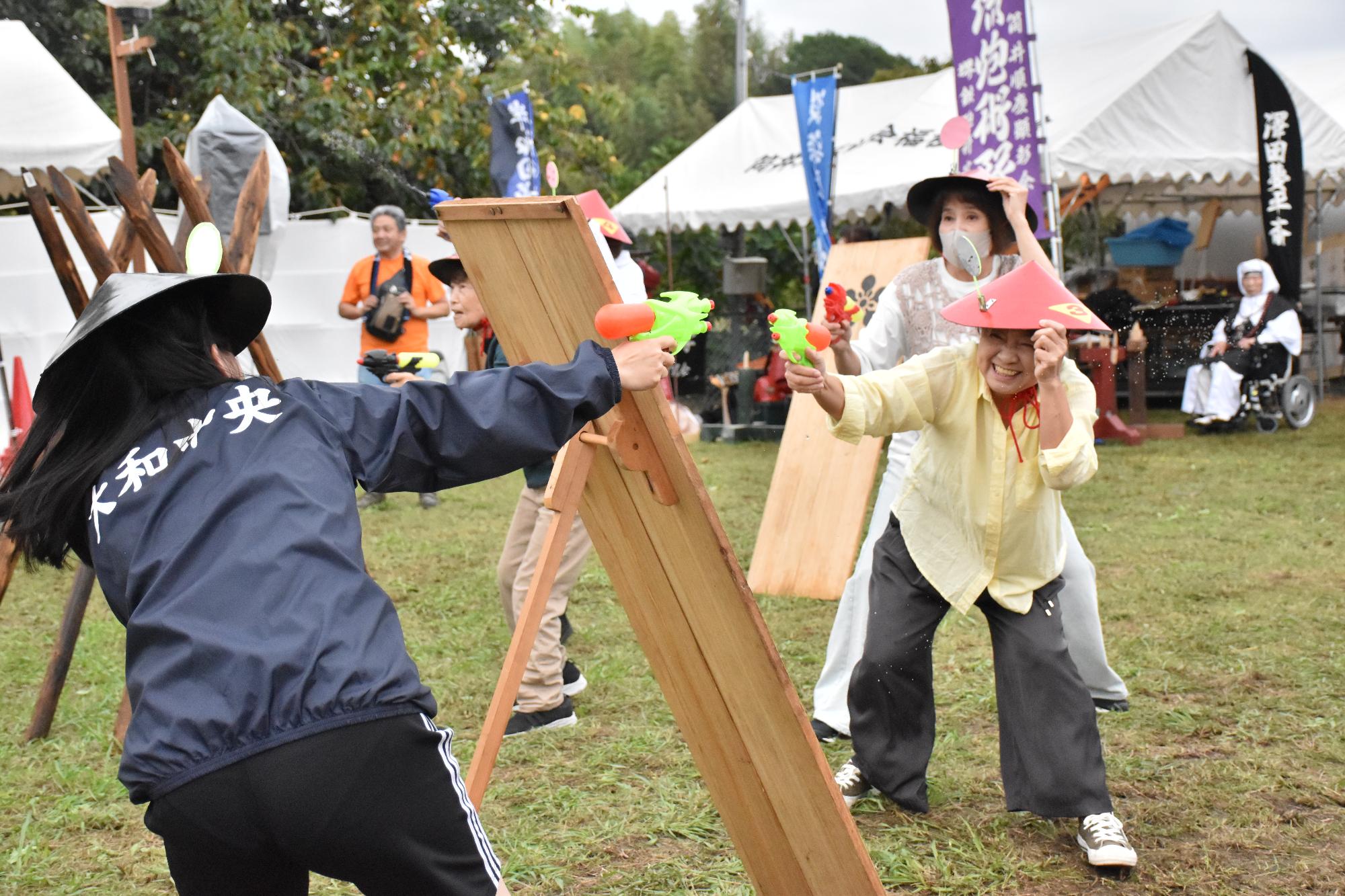 第22回 順慶まつり 水攻め合戦の様子