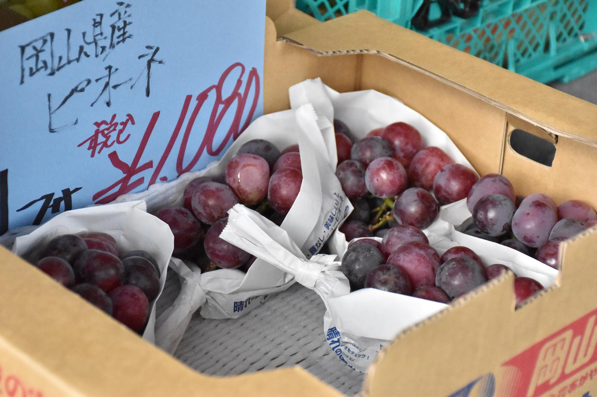 移動販売で売られていたピオーネ