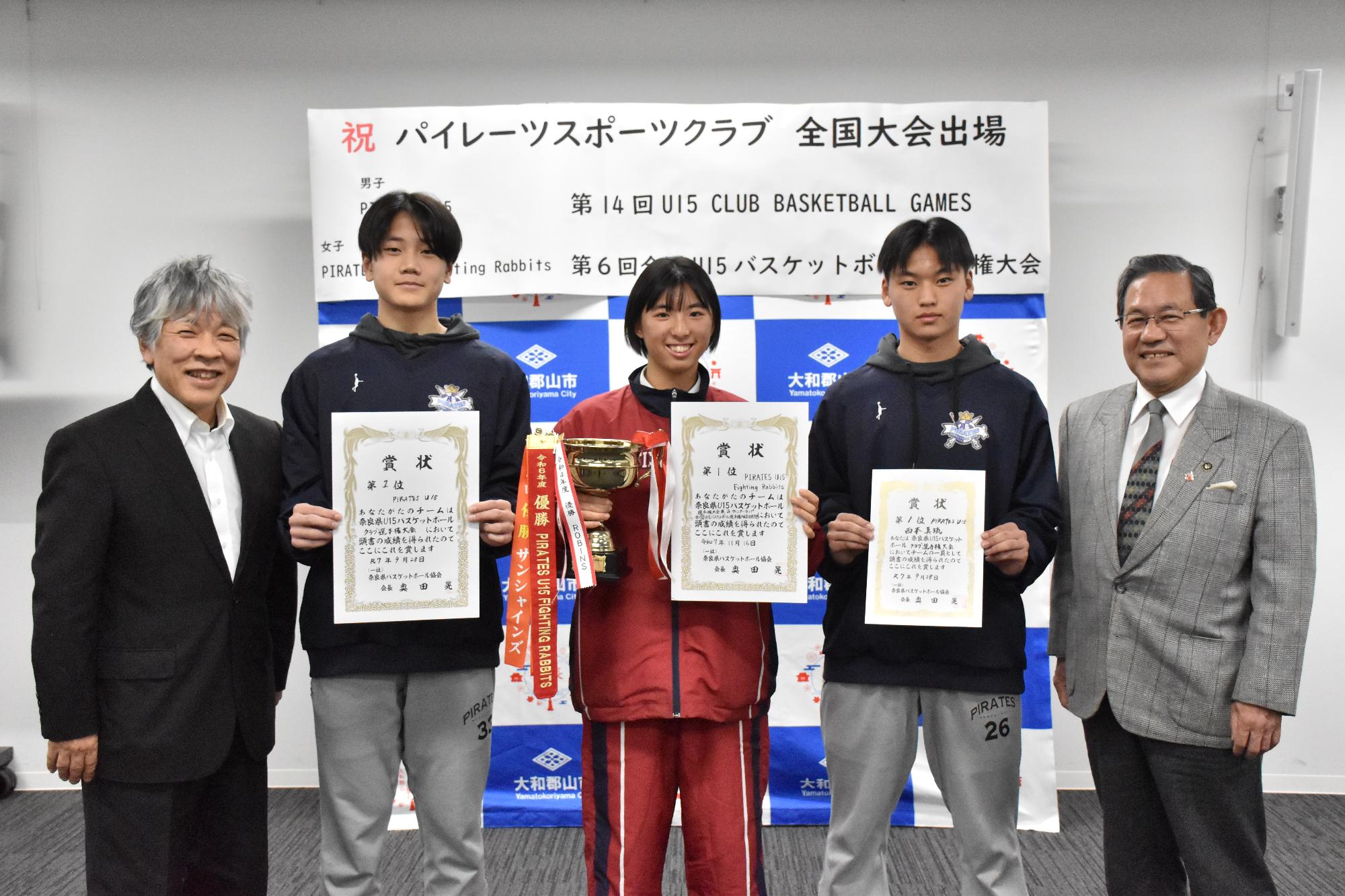 パイレーツスポーツクラブの市長表敬訪問の様子