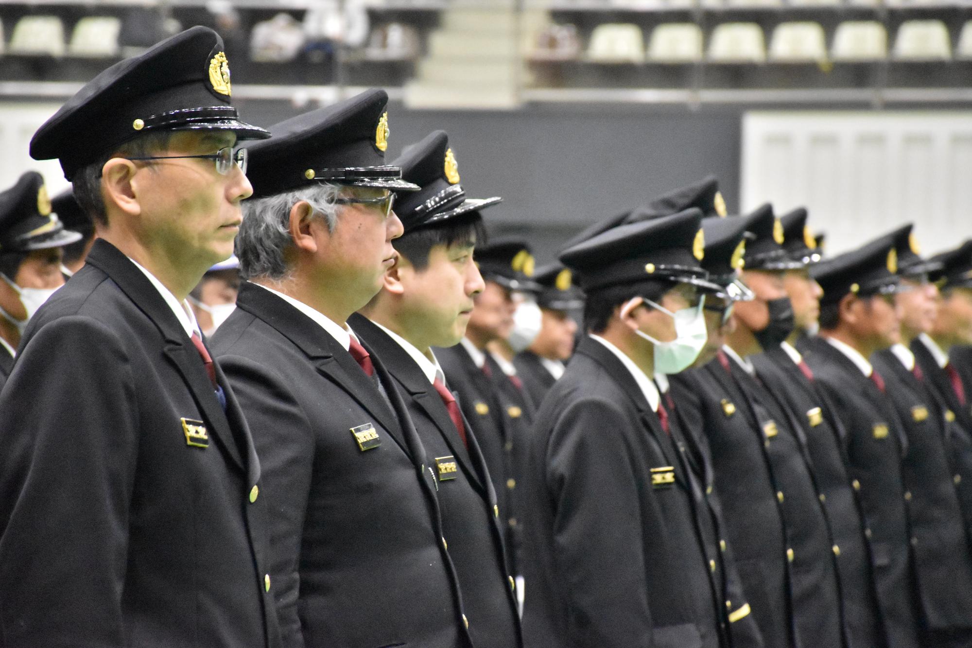 消防出初式の屋内式典の様子