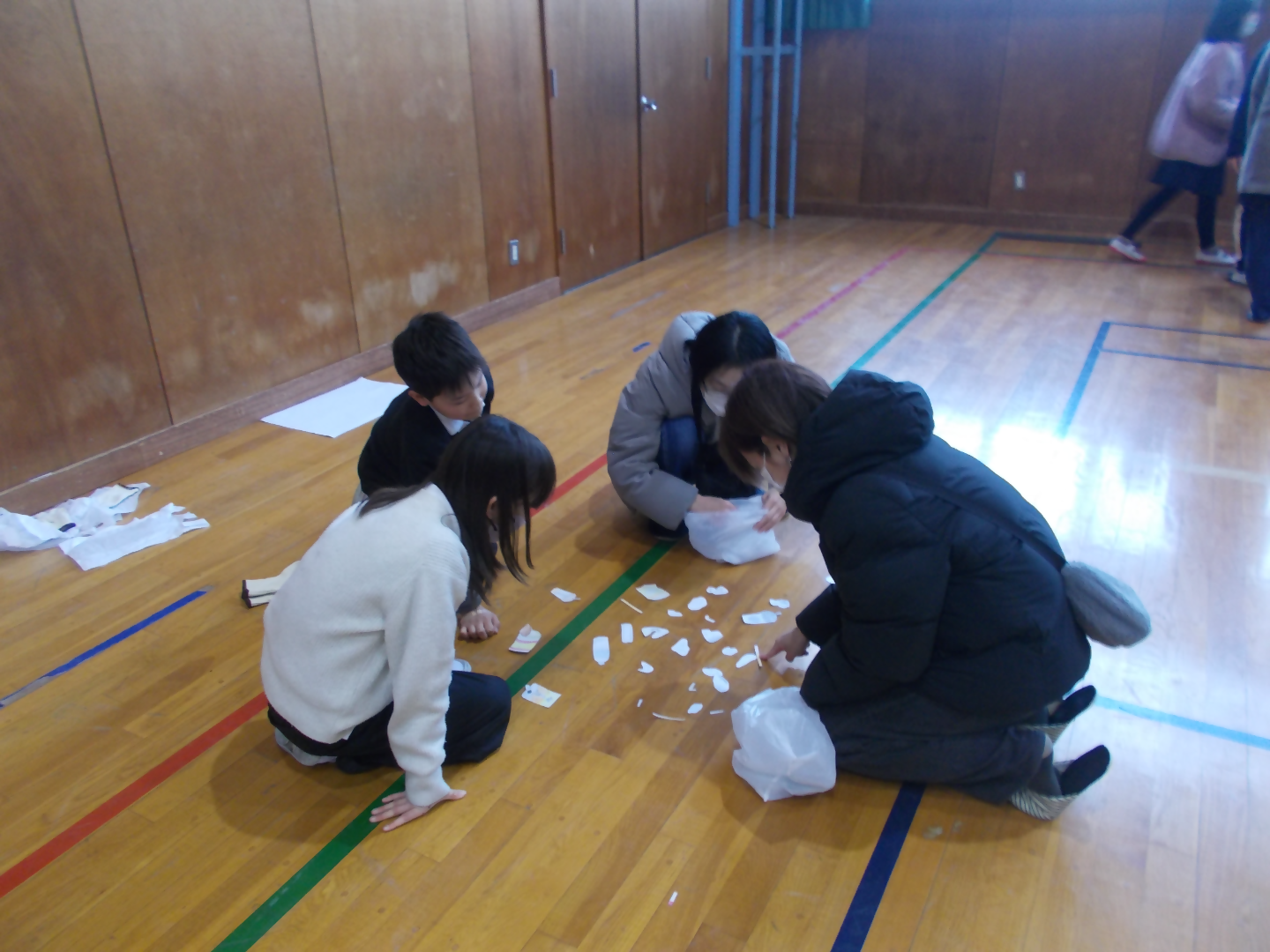 片桐西小学校の学習参観の様子