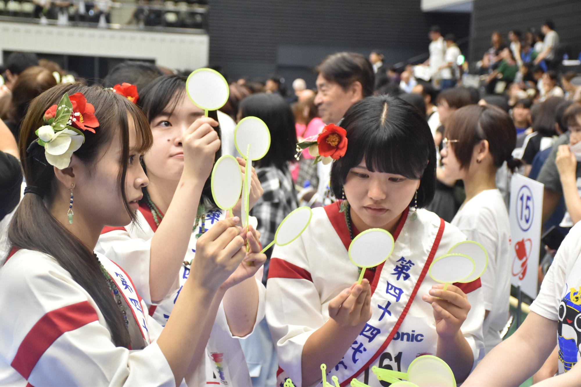 金魚すくい大会の様子