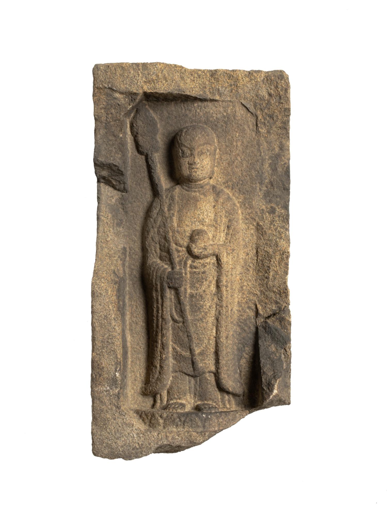 天守台石垣転用石仏