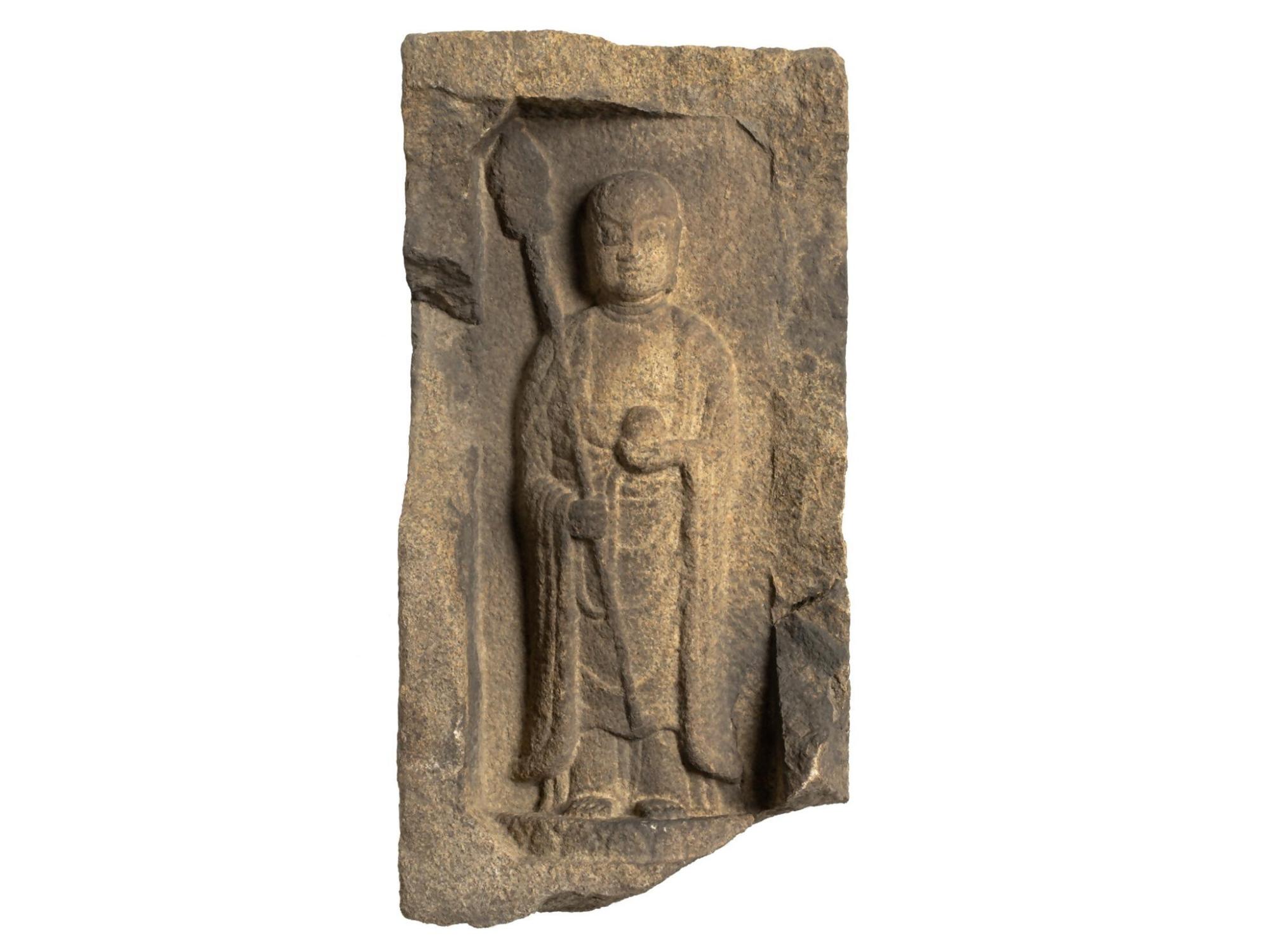 天守台石垣転用石仏