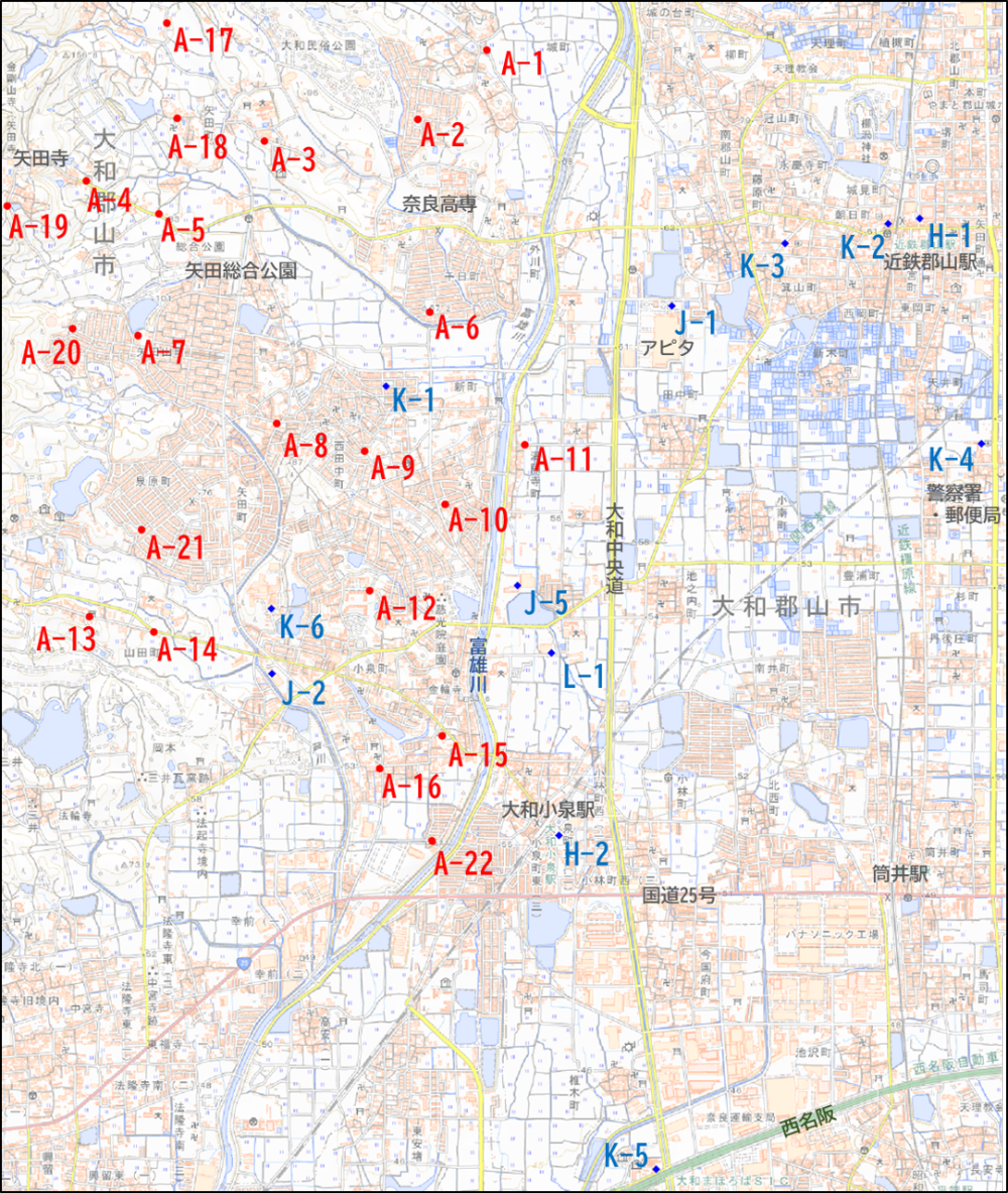 A地区乗降所位置図